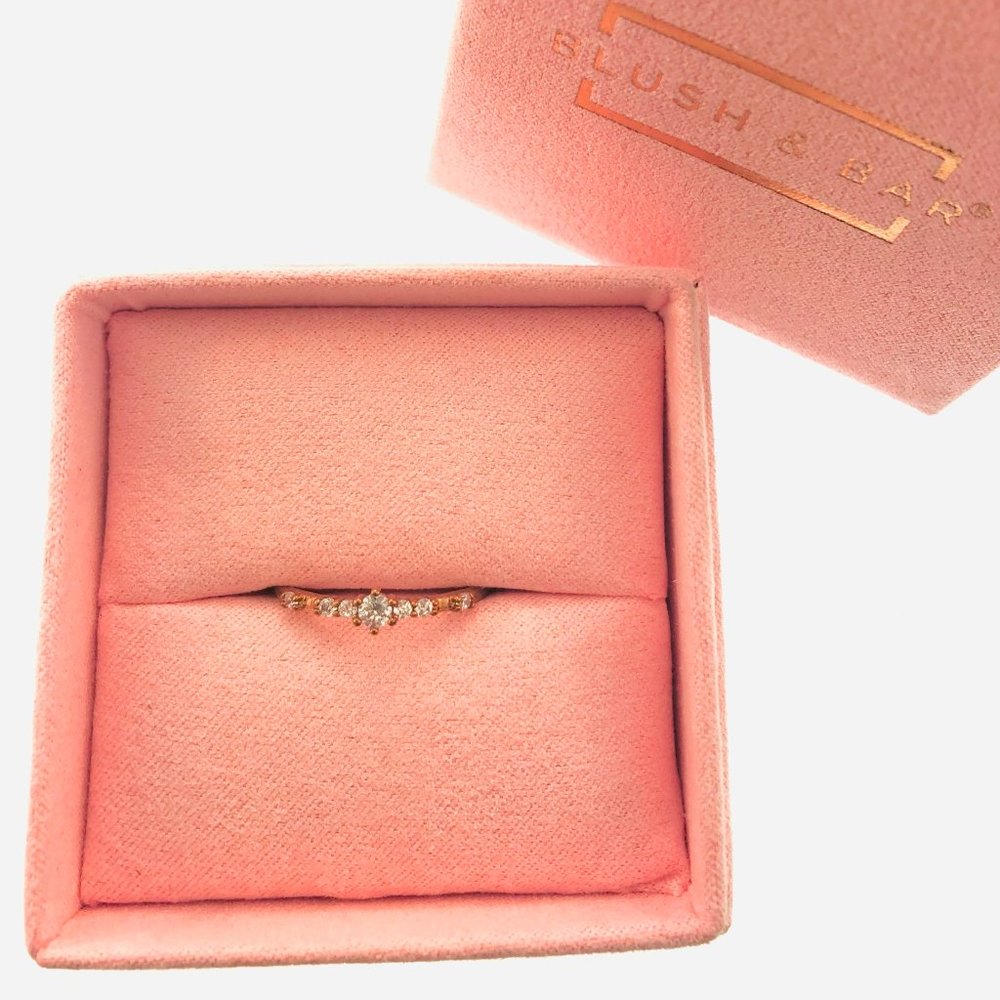 Women's Blush & Bar Gold Emma Vintage Ring